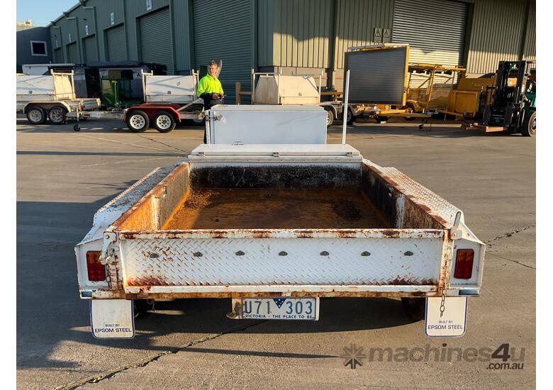caption 2012 Epsom Steel ES 2084 Tandem Axle Box Trailer