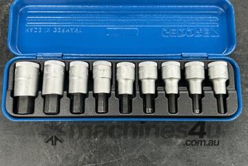 Gedore 9-Piece Metric 1/2 In Bit Socket Set