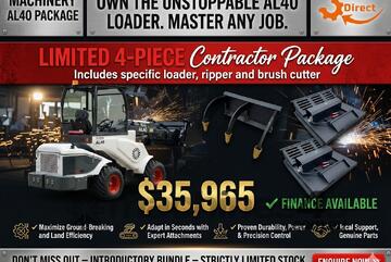 Brand   Ozziquip AL40 Mini Loader 4-in-1 with Ripper & Brush Cutter 4-Piece Package