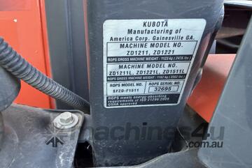 Kubota ZD1221R Zero-Turn Mower (Ex-Council)