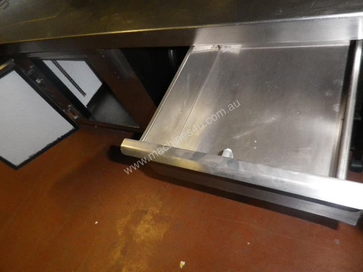 caption Second Hand Food Preparation with Underbar fridge
