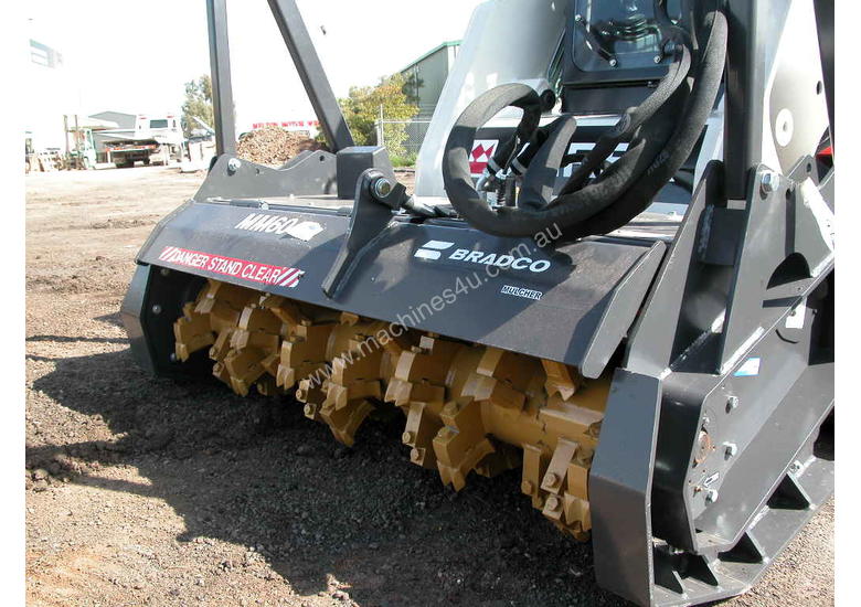caption BRADCO MAGNUM MULCHER WITH CLAW TEETH