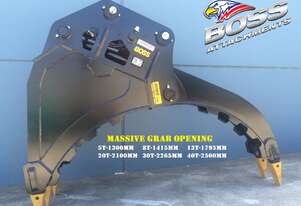 BOSS 4 - 50T Hydraulic Bucket Grapper/Rock Bucket - Long-Lasting Durability in Extreme Conditions!