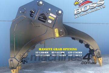 BOSS 4 - 50T Hydraulic Bucket Grapper/Rock Bucket - Long-Lasting Durability in Extreme Conditions!