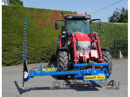 caption Slanetrac SA-1000 Swivel Trim Tractor Hedge Cutter