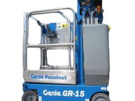 GENIE GR15 Vertical man lift - 4.5m (15ft) Electric - Hire - picture1' - Click to enlarge