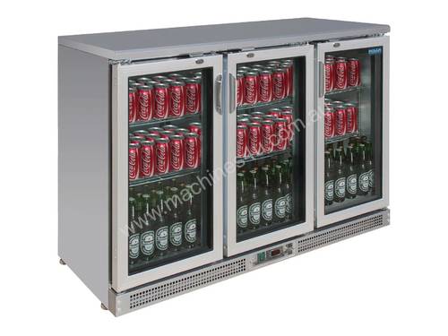 Polar CE207-A - Bar Display Cooler Stainless Steel Triple Hinged Doors