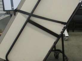TRESTLE TABLE CARRIER & 6 MITYLITE TRESTLE TABLES - picture0' - Click to enlarge