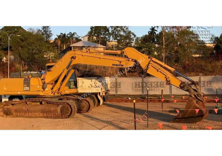 caption Komatsu PC270-7, Call EMUS