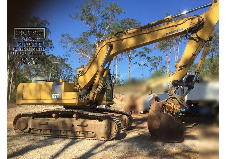 caption Komatsu PC270-7, Call EMUS