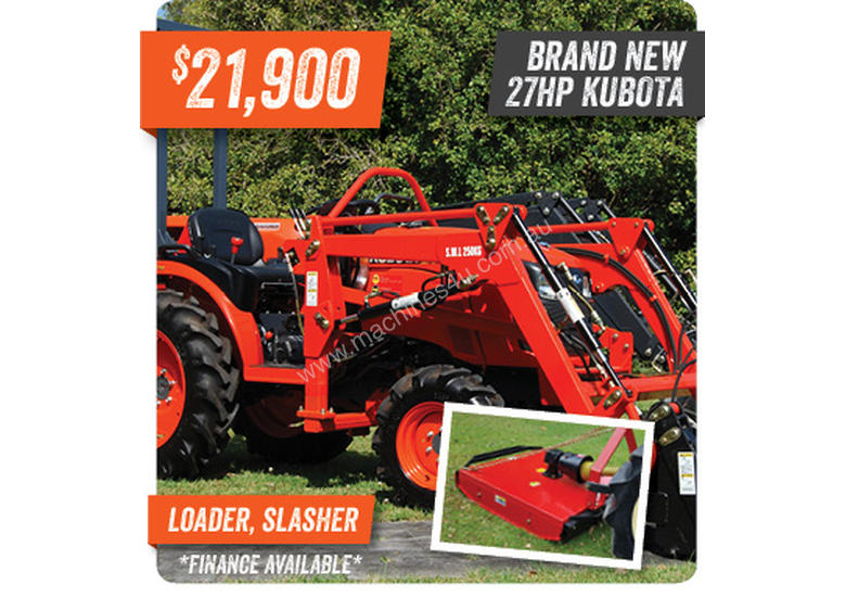 caption KUBOTA NEW 27 HP TRACTOR