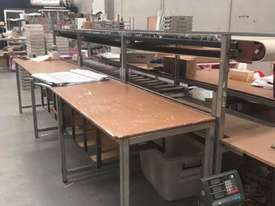 Motorised Conveyor Belt, Packing Benches, Gravity Feeder - picture0' - Click to enlarge