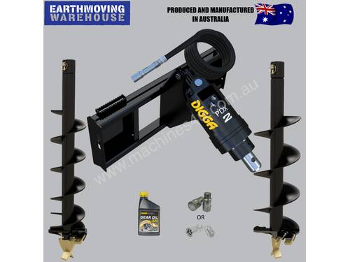 Digga PDX2 auger drive combo package tractor up to 85Hp With Challenge - Aus Hitch Frame Type