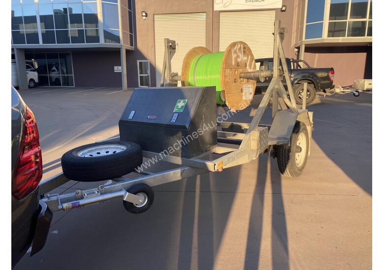 caption Cable Drum Trailer - 2500kg Single axle Bambalina Cable Drum Trailer