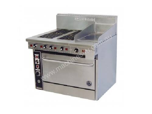 Goldstein PEC2S24G28 2 Electric Hotplate + Griddle 711mm High Speed Convection Oven