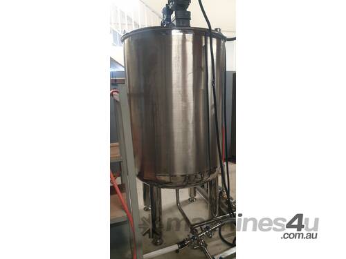 Stainless steel Mixing Tank, Inline emulsifier, Spout pouch filling and capping machine