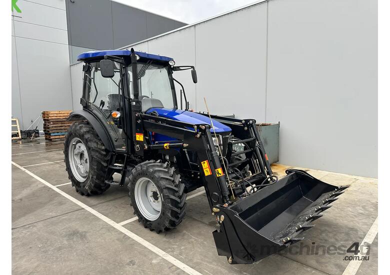 caption TANNERTRACK - LOVOL M704 65HP 4WD Cabin Tractor inc Loader & 4in1 Bucket