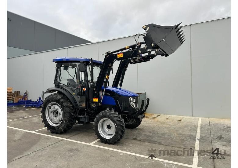 caption TANNERTRACK - LOVOL M704 65HP 4WD Cabin Tractor inc Loader & 4in1 Bucket