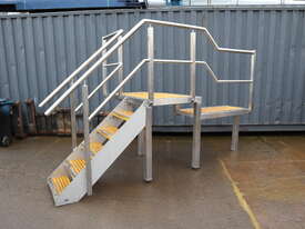 Raised 2 Tier Platform Stainless Steel Stairs Staircase Ladder - 1.06m high ***MAKE AN OFFER*** - picture0' - Click to enlarge