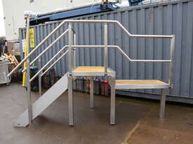 Raised 2 Tier Platform Stainless Steel Stairs Staircase Ladder - 1.06m high ***MAKE AN OFFER*** - picture1' - Click to enlarge