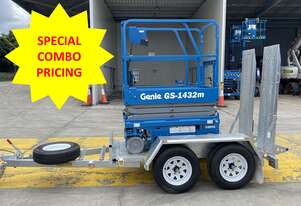 New Genie 14ft Scissor Lift and Coastmac trailer Combo