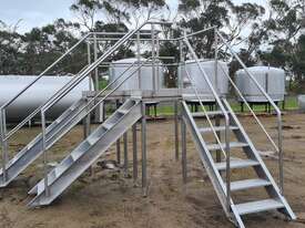 STAINLESS STEEL ELEVATED PLATFORM - 3 FLIGHTS STAIRS & LANDING - picture1' - Click to enlarge
