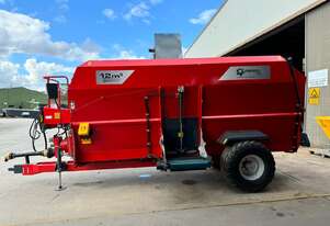 FARMTECH TYYKM-12 HORIZONTAL FEED MIXER + DUAL 3.0M & 1.0M ELEVATORS (12.0M3)