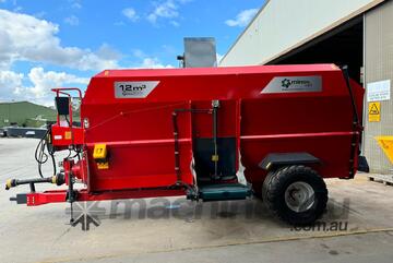 FARMTECH TYYKM-12 HORIZONTAL FEED MIXER + DUAL 3.0M & 1.0M ELEVATORS (12.0M3)