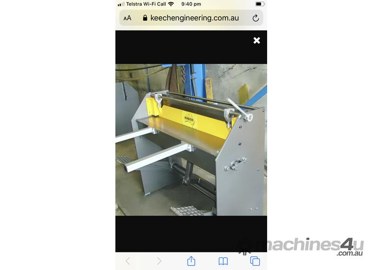 Keech Heavy Duty Treadle guillotine With Overhead Manual Clamp