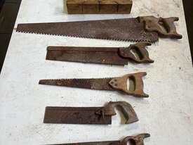 QTY OF 5 HAND SAWS & 1 MITRE BOX - picture0' - Click to enlarge