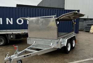 8x5 Dual Axle Tradesman Trailer Aluminium Canopy Top 3 Way Open Doors BIGMAN TRAILER