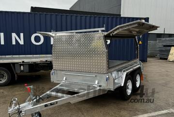 8x5 Dual Axle Tradesman Trailer Aluminium Canopy Top 3 Way Open Doors BIGMAN TRAILER