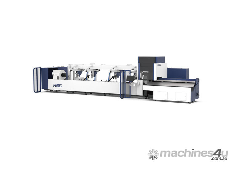 HSG TP80S 6kW Tube Fiber Laser Cutting Machine with Bevel Cutting Head 