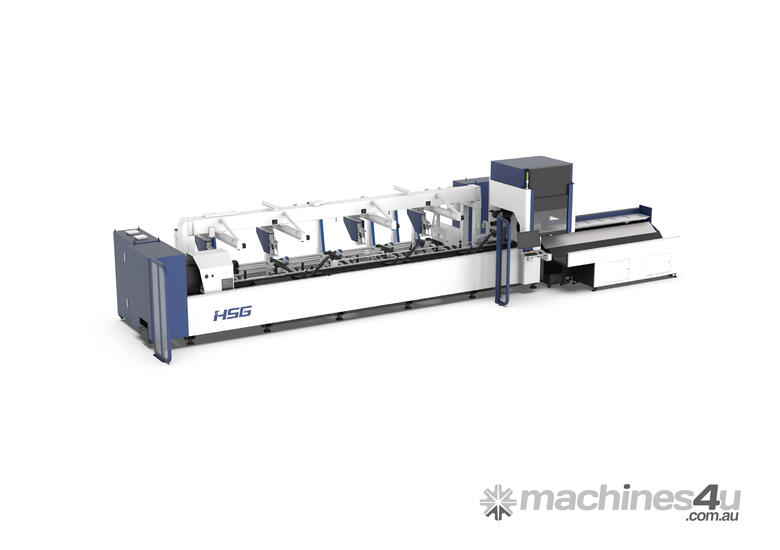 HSG TP80S 6kW Tube Fiber Laser Cutting Machine with Bevel Cutting Head 