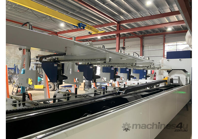 HSG TP80S 6kW Tube Fiber Laser Cutting Machine with Bevel Cutting Head 