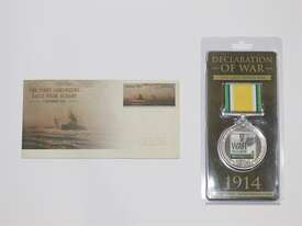 1914 DECLARATION OF WAR COMMEMORATIVE MEDALLION - picture0' - Click to enlarge