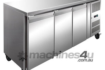 FE3100TN S/S Three Door Bench Fridge 386L