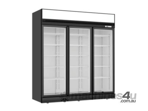 Thermaster Black Upright Three Glass Door Freezer LG-1563DF
