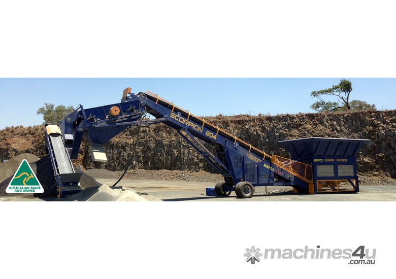 caption Precisionscreen Scorpion Precoater - Supplied with 8'×4' Two Deck Screenbox & Precoat Conveyor