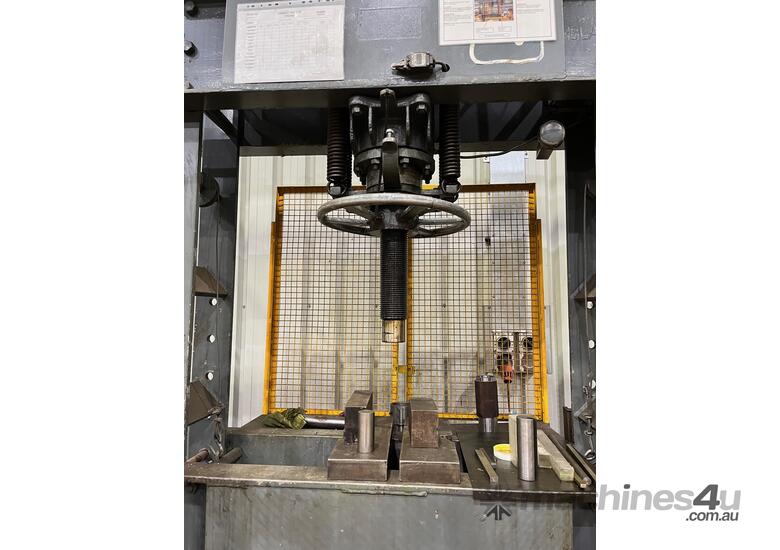 caption HAWKE 100 TON PRESS WITH WORKING PLATFORM