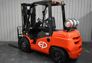 New EP 3.5 Tonne LPG/Petrol Forklift 4.8m Container Mast Sideshift & Fork Positioner Attachments