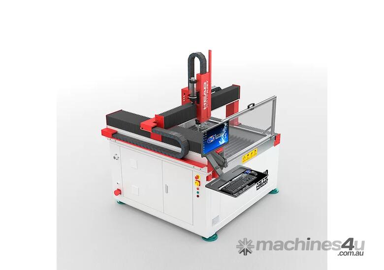 caption HEAD Mono-block Gantry Type Small Size Waterjet Cutting Machine