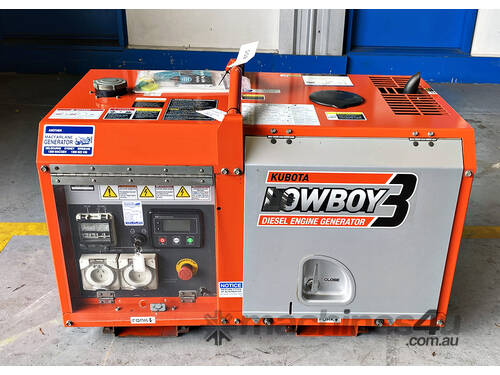 6kVA Pre-owned Kubota GL6000 Enclosed Generator Set