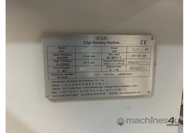 2013 KDT-365 Edge Banding Machine