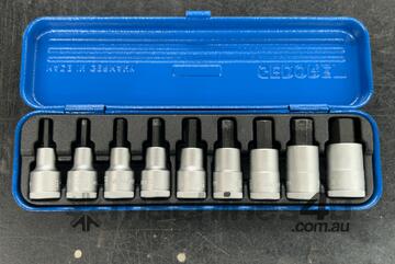 Gedore 9-Piece Metric 1/2 In Bit Socket Set
