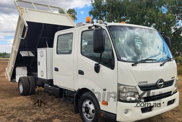 Hino 300 Series 717 Series 2 Wide Cab 4x2 Crew Cab Tipper Truck. Ex Council.