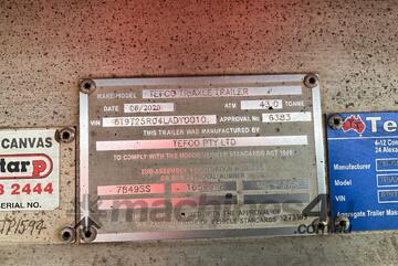 2020 Tefco Triaxle Trailer Tri Axle Tipping Trailer