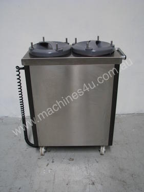 2 Stack Stainless Steel Heated Plate Dispenser