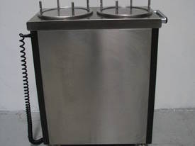 2 Stack Stainless Steel Heated Plate Dispenser - picture0' - Click to enlarge