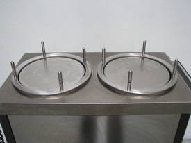 2 Stack Stainless Steel Heated Plate Dispenser - picture2' - Click to enlarge